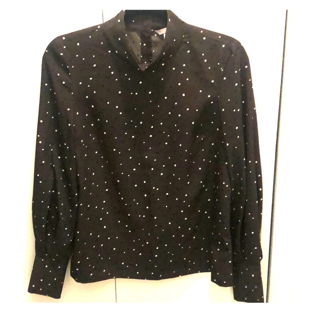 Polka Dots mock neck top